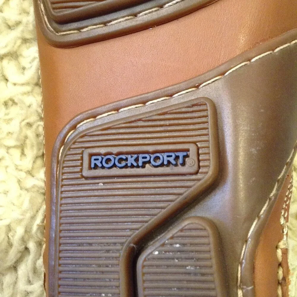 NWOT Rockport Men's 8.5 Leather Driving Loafers Collegiate Ivy League Dudecore